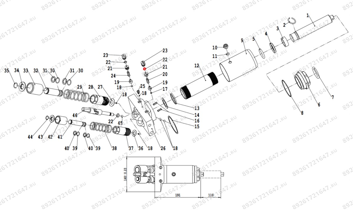  Кольцо резиновое V3, V3LP (Rubber ring d8 x 1.8mm) (0)