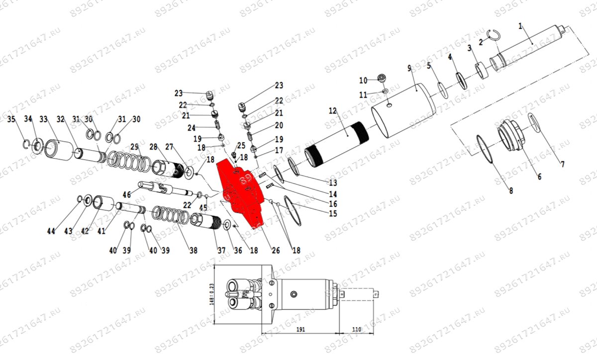  Корпус гидравлики V3, V3LP (Hydraulic housing) (1)