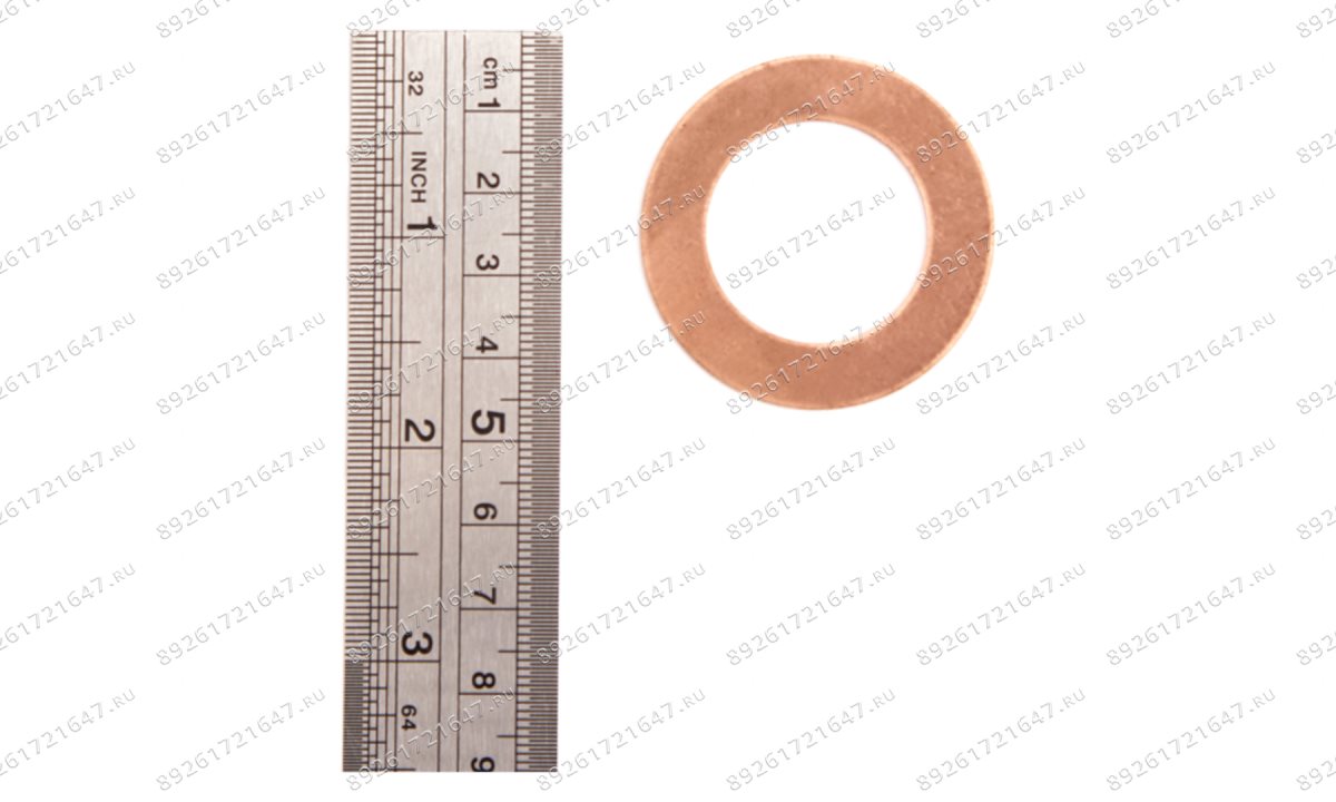  Шайба медная силового цилиндра V3, V3LP (Copper washer power cylinder d43mm x 26mm x 0.7mm) (1)