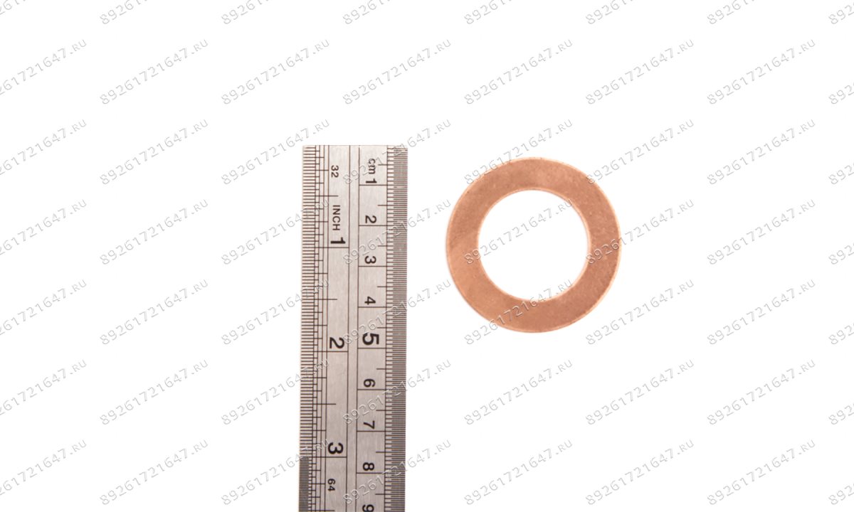  Шайба медная силового цилиндра V3, V3LP (Copper washer power cylinder d43mm x 26mm x 0.7mm) (1)