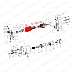  Внутренняя часть пневмонасоса в сборе (Oil pump assy) S30-2EL, S40-2EL мни (2)