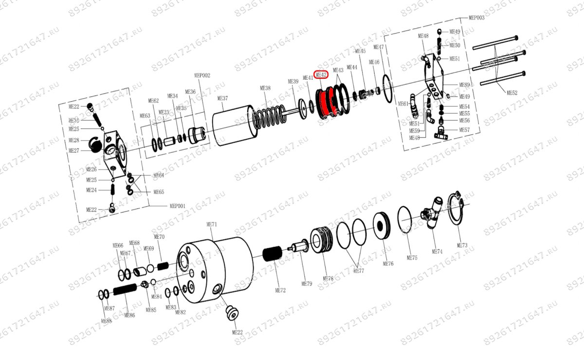  Поршень пневмонасоса (Piston sets assy) S30-2EL, S40-2QL (0)