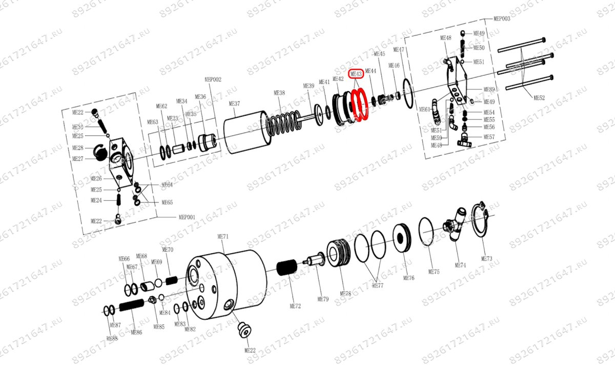  Кольцо поршня пневмонасоса S30-2EL, S40-2EL (0)
