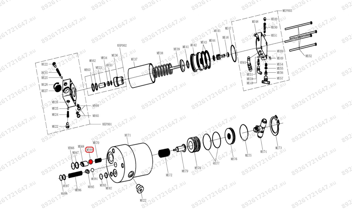  Шарик большой металлический клапана слива масла S30-2EL, S40-2EL (0)