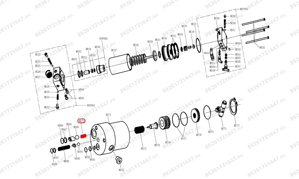  Пружина большого шарика клапана слива масла S30-2EL, S40-2EL (0)