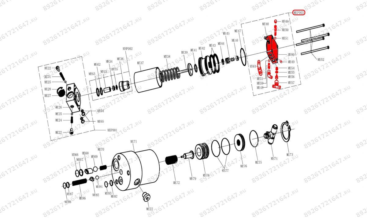  Впускной воздушный клапан в сборе (Air inlet valve assy) S30-2EL, S40-2EL (1)