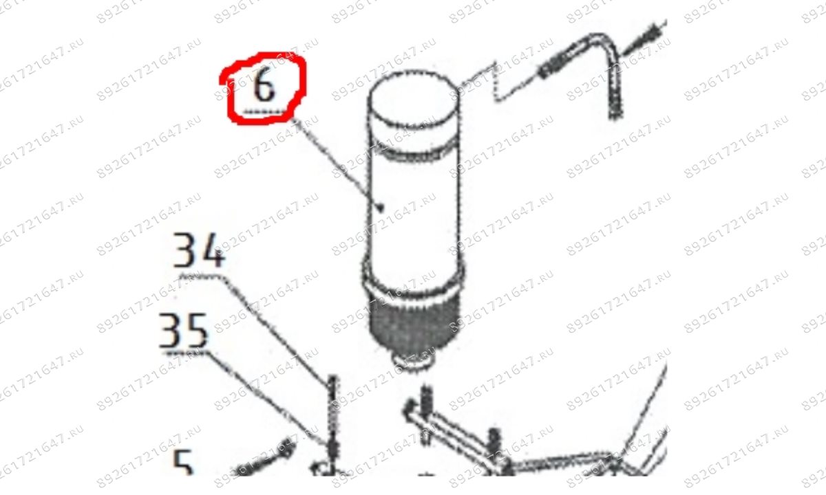  T612100A/35 цилиндр гидравлический (0)