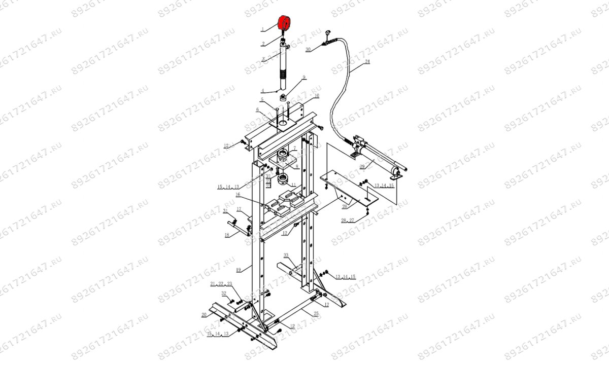  Манометр (Pressure gauge п.1) HJ0803.5005, HJ0803.7016 (1)