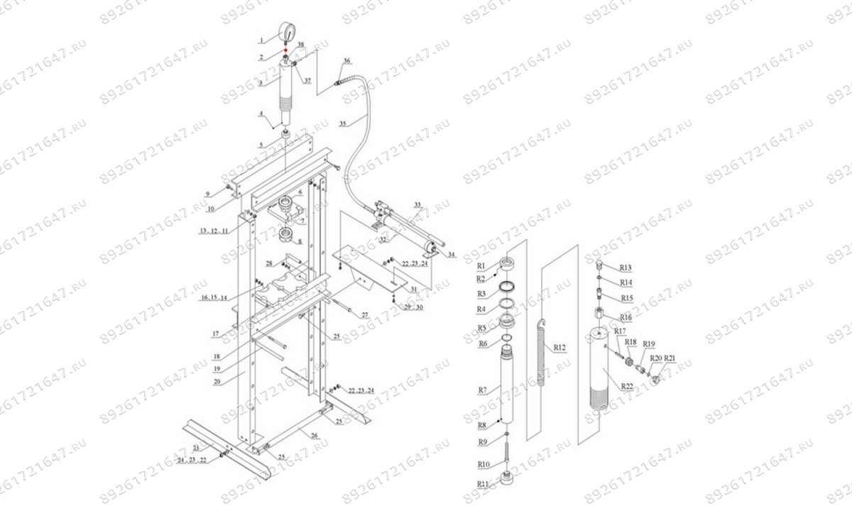  Кольцо нейлоновое манометра (Nylon ring п.2) HJ0804.5005, HJ0804.7016 (1)