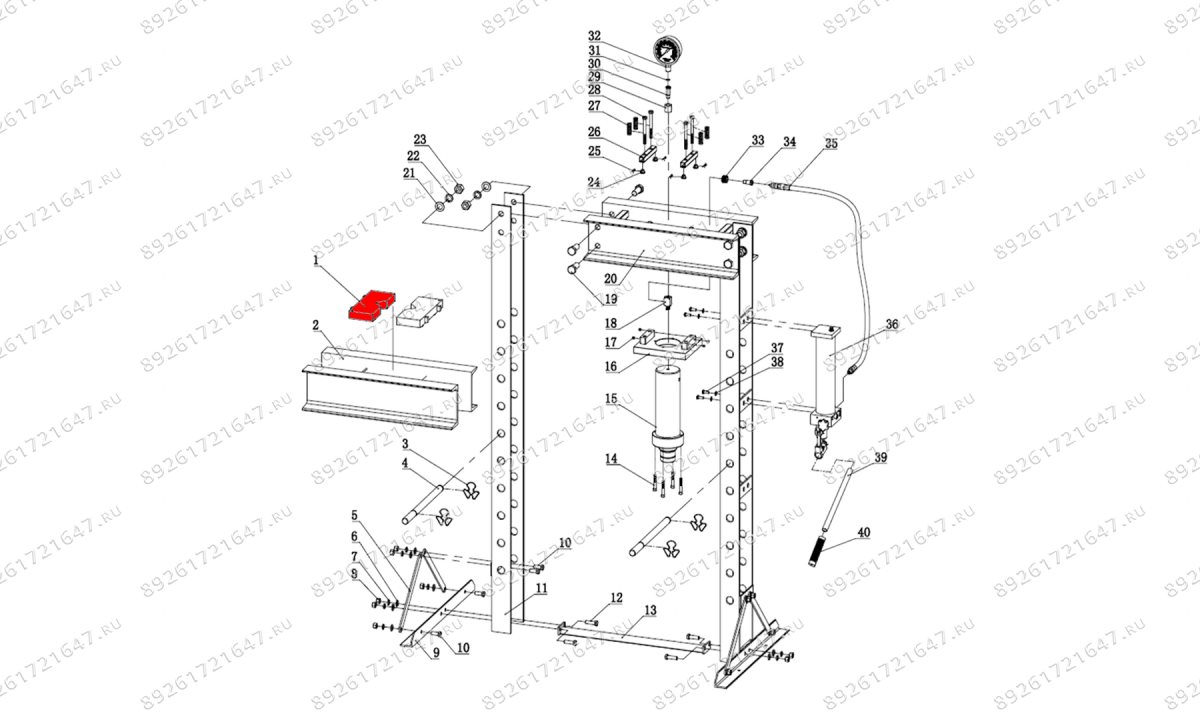  Блок (Steel Block п.1) HJ0808B.5005 (0)