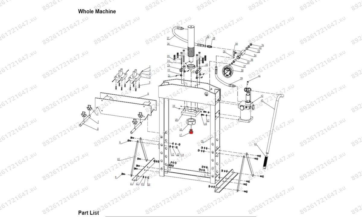  Опора гидроцилиндра (Serrated saddle п.17) HJ0821.5005 (1)
