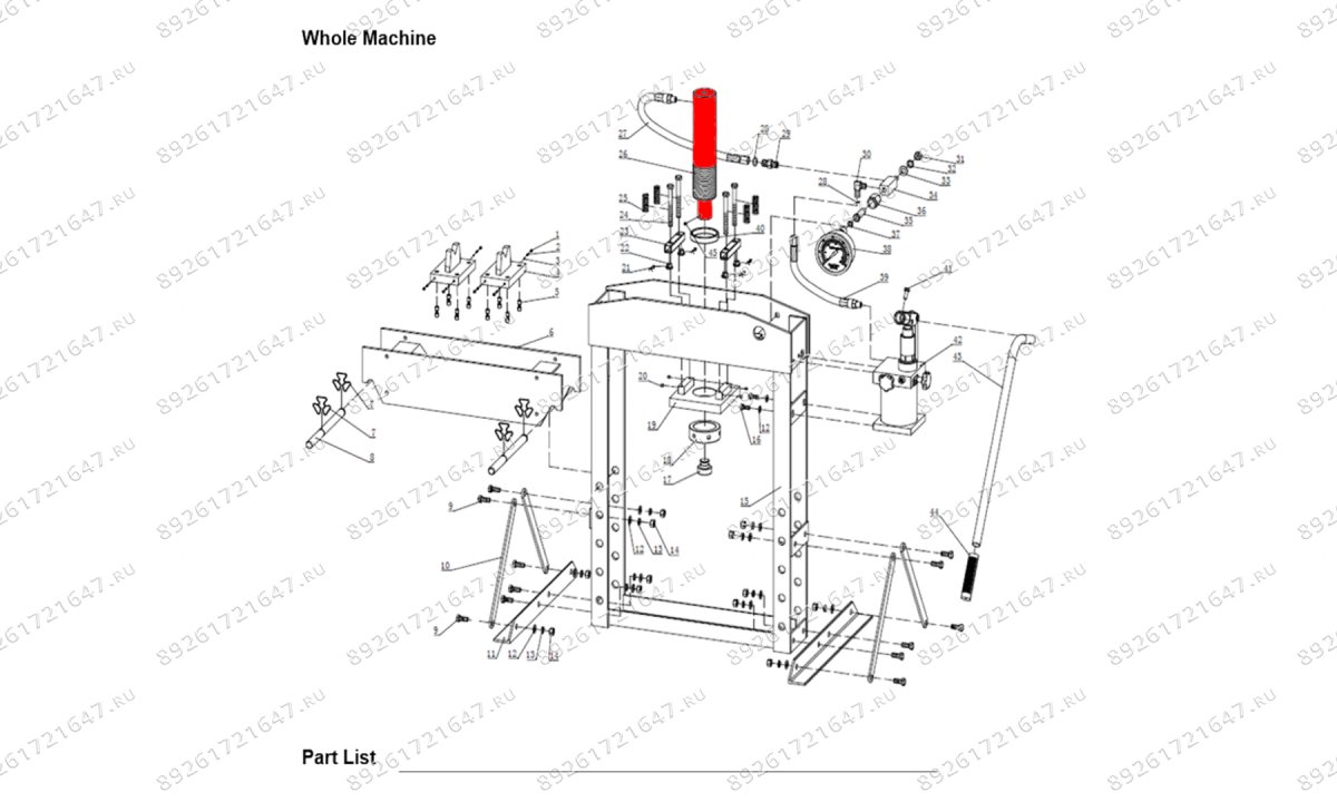  Гидроцилиндр (Ram п.26) HJ0821.5005 (1)