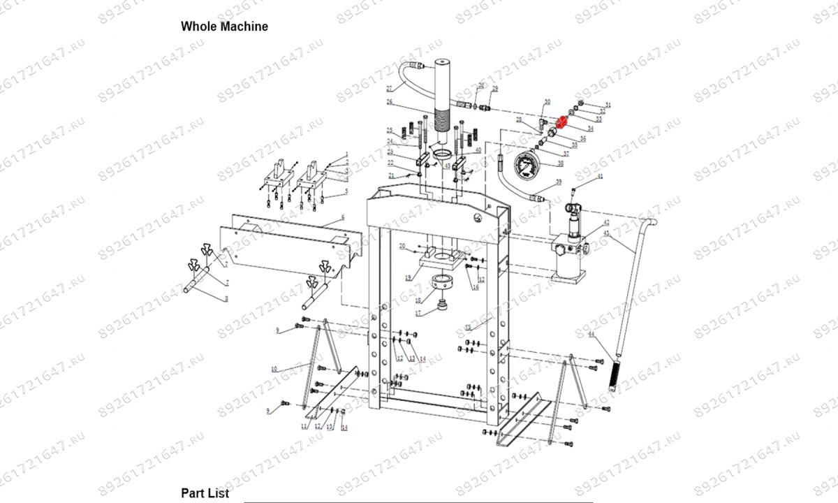  Переходник подключения манометра (Union seat п.34) HJ0821.5005 (0)