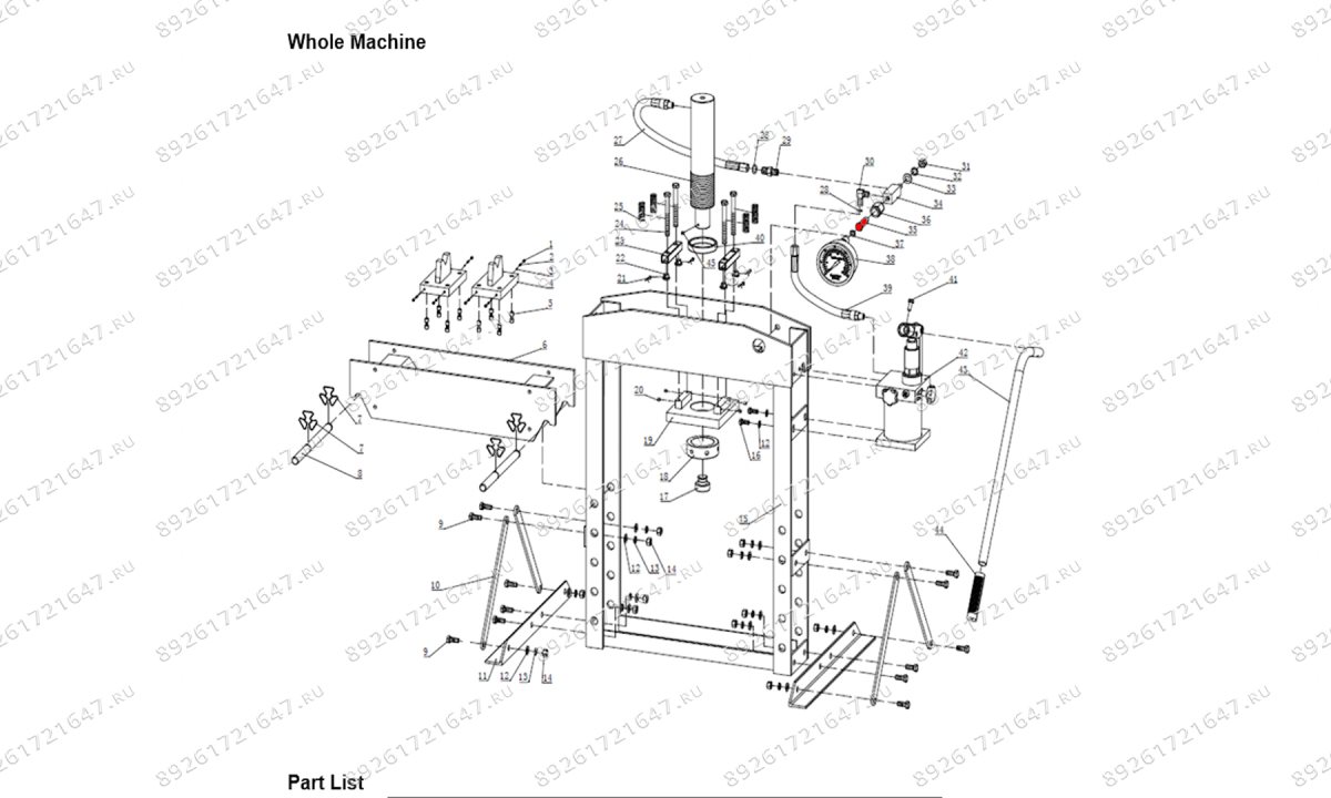  Фитинг манометра одинарный (Gauge fitting п.35) HJ0821.5005 (0)