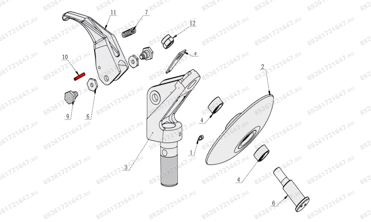  Штифт пружины монтажного крюка V-26, V-57 (0)