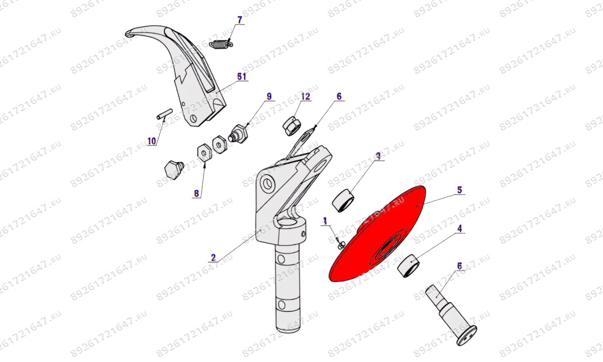  Тарелка монтажного крюка V-57 (0)