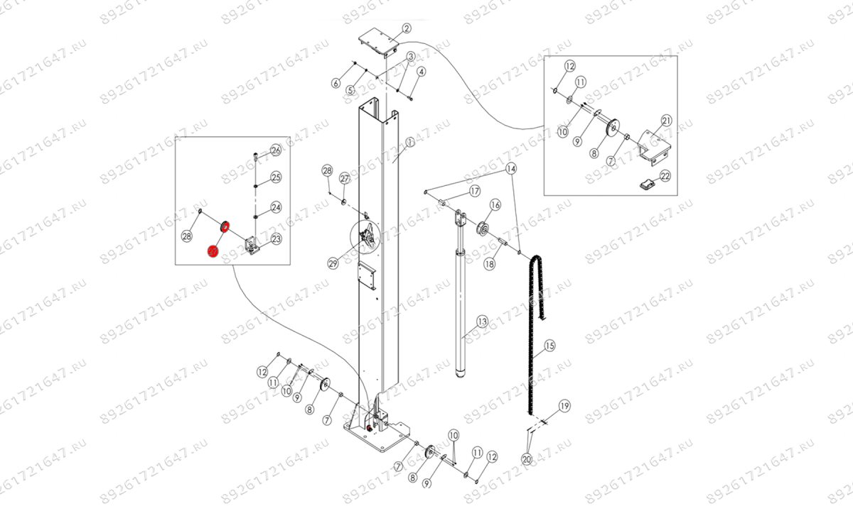  Ролик троса снятия со стопоров T4H (0)