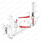 Двухсекционная лапа 760-1200 T4Е RAL1018 фото