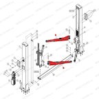 Трехсекционная лапа левая 760-1460 V2-5.5 RAL1018 фото