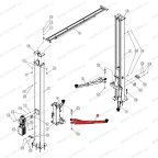  Двухсекционная лапа левая 828-1228 V2-4L, V2-4LH, V2-4LB RAL1018 мни (6)
