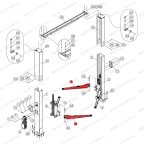 Трехсекционная лапа левая 760-1460 V2-5.5L RAL1018 фото
