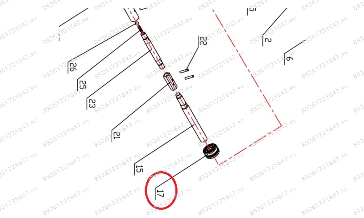  HG-68213M/17 Поршень с уплотнением (0)