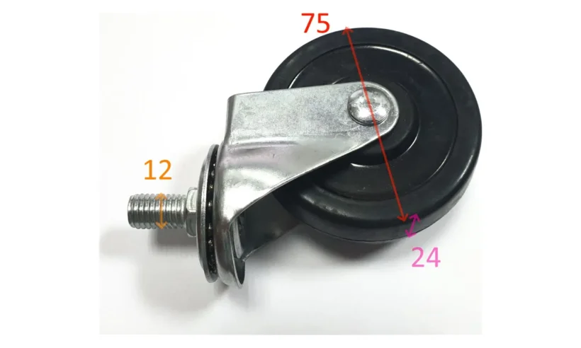 Поворотное колесо 75 мм. фото