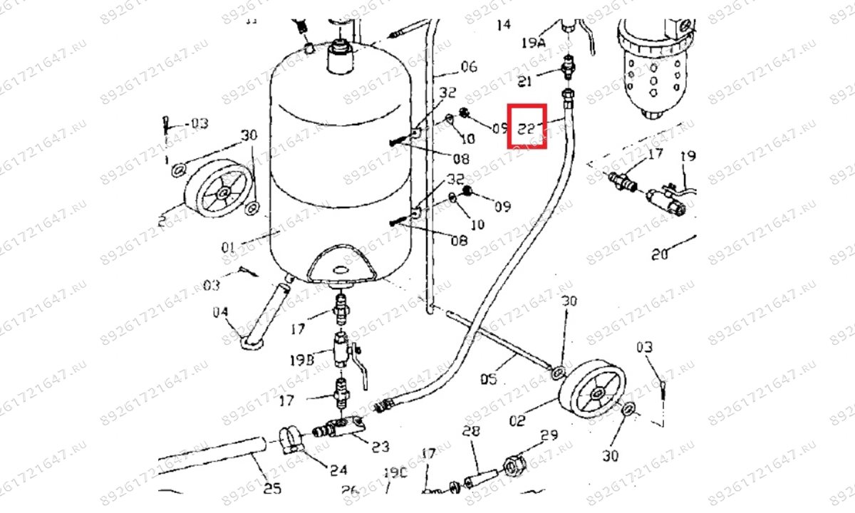  T06520/22 Шланг воздушный (1)