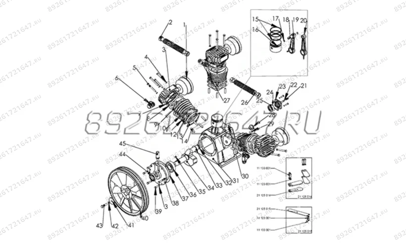 Прокладка картер-цилиндр (цилиндра нижняя) LB50, LB75 (21153003) фото