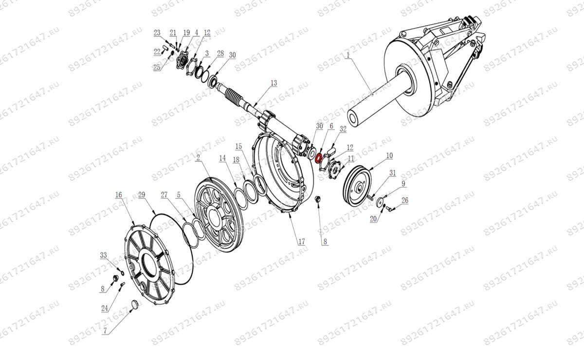  Шайба уплотнительная червячного редуктора 42×25×7 V-26, V-57, V-57A (0)