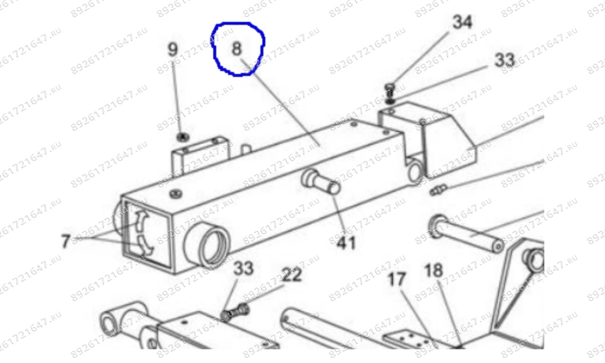  MT-290/8 Балка зажимного устройства (1)