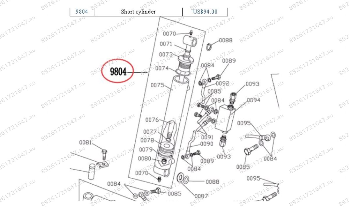  MT-298/9804 Цилиндр гидравлический подъема (0)