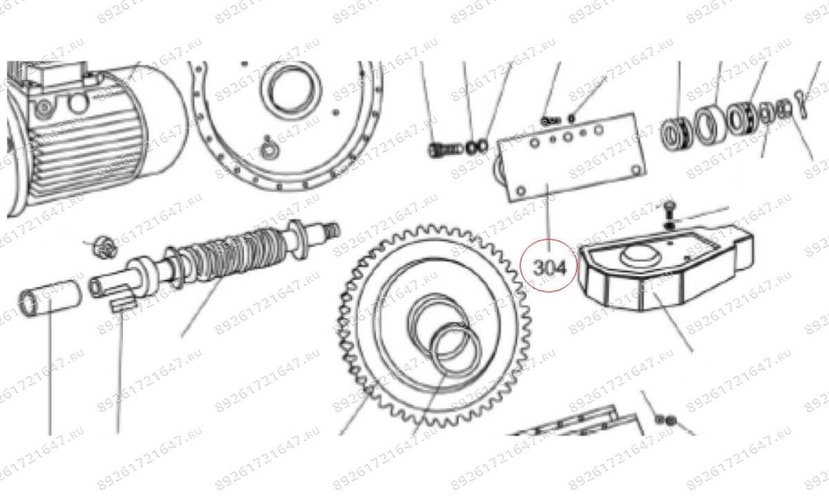  MT-296/304 Суппорт червячного вала (0)