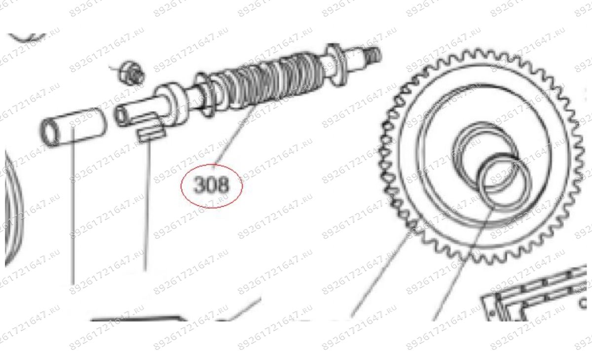  MT-296/308 Вал червячный (0)