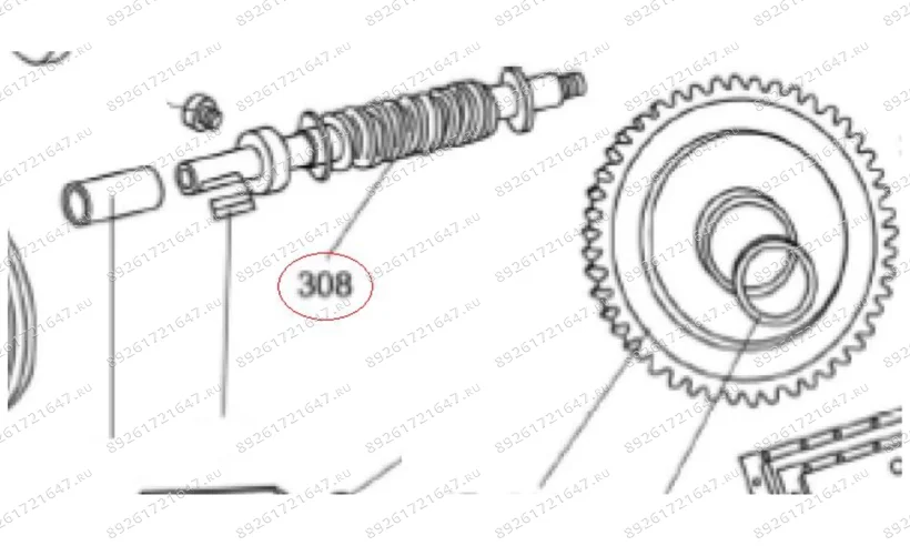 MT-296/308 Вал червячный фото