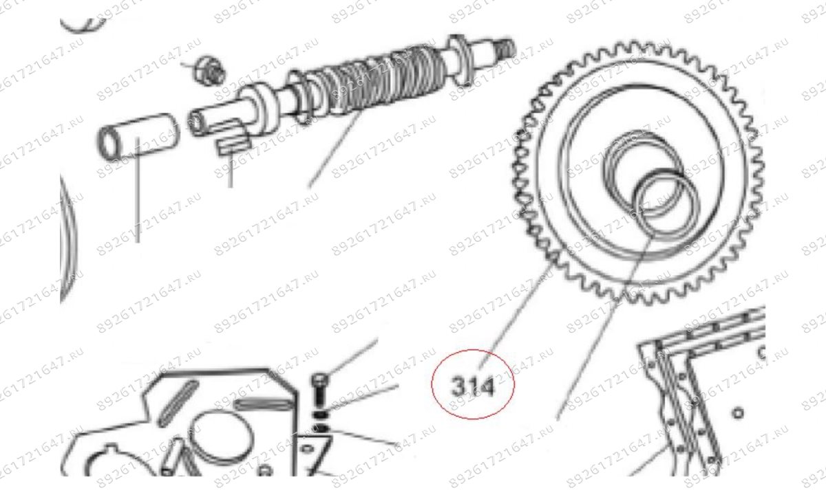  MT-296/314 Колесо червячное (0)