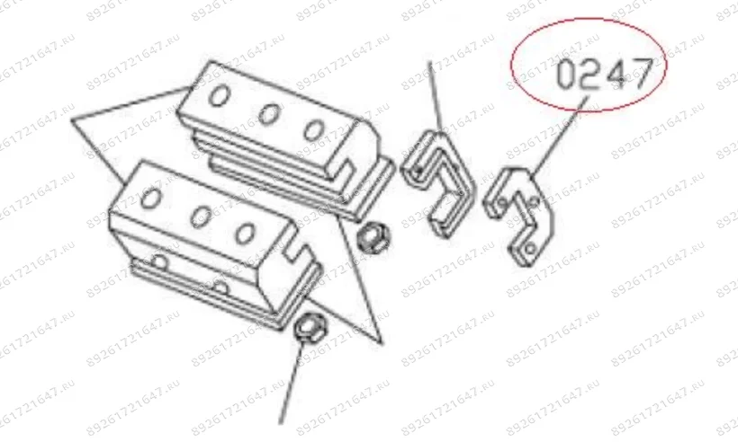 MT-298/0247 Скоба салазки OUT фото