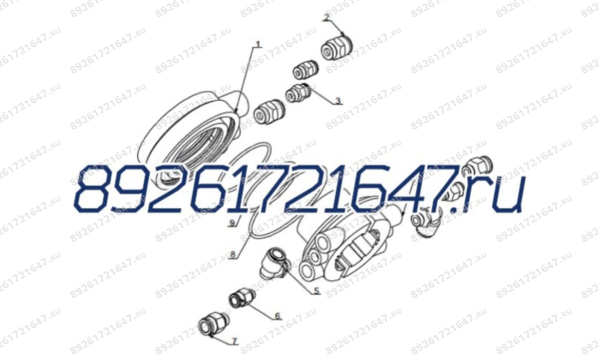 Фитинг угловой ?10, 1/4″ (0)