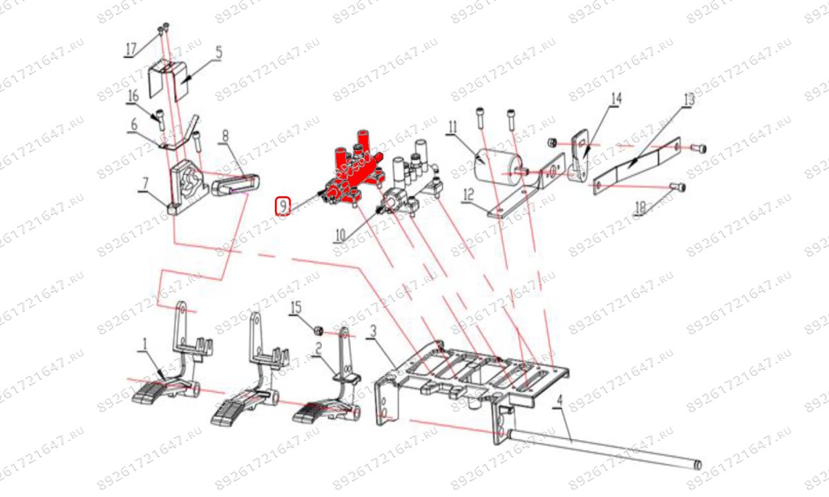  Пневмораспределитель пятиходовой левый V324 (0)