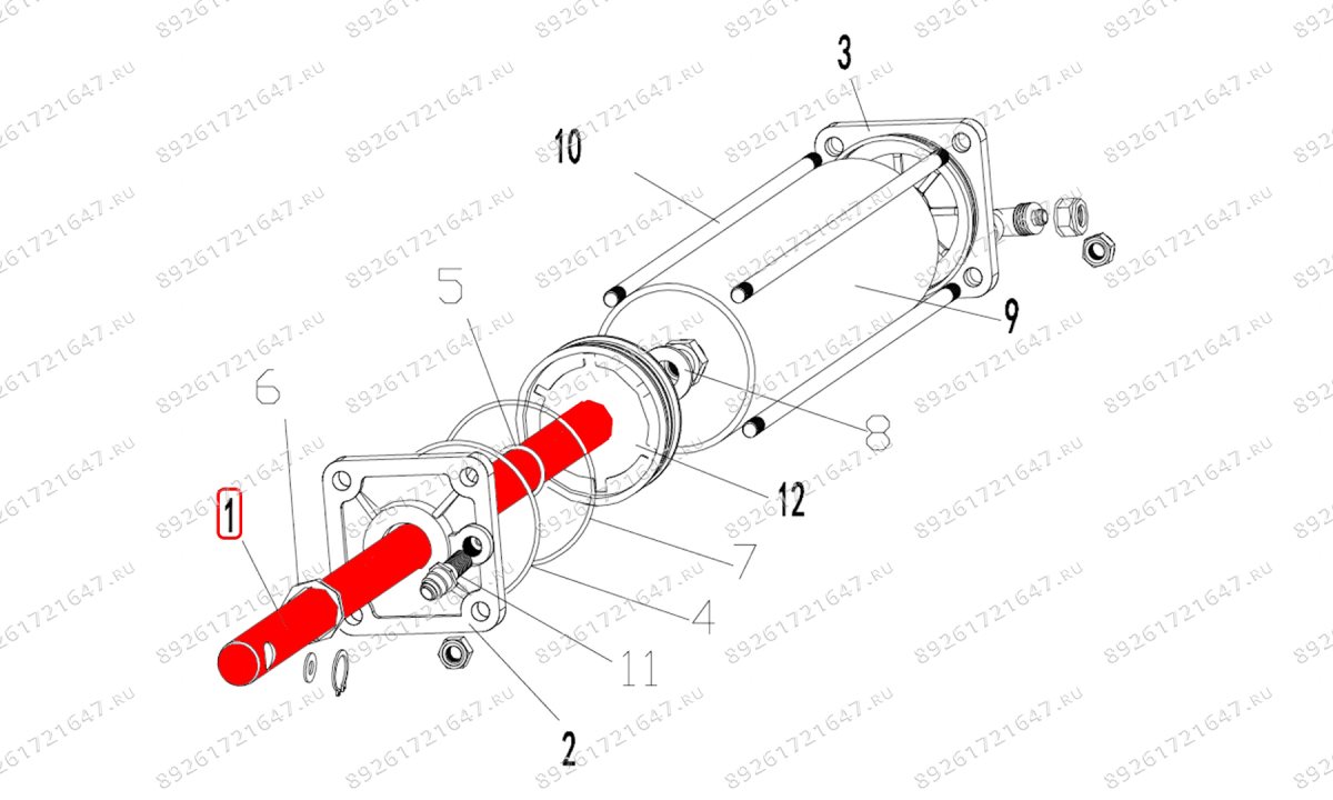  Шток цилиндра зажима D75 V324 (0)