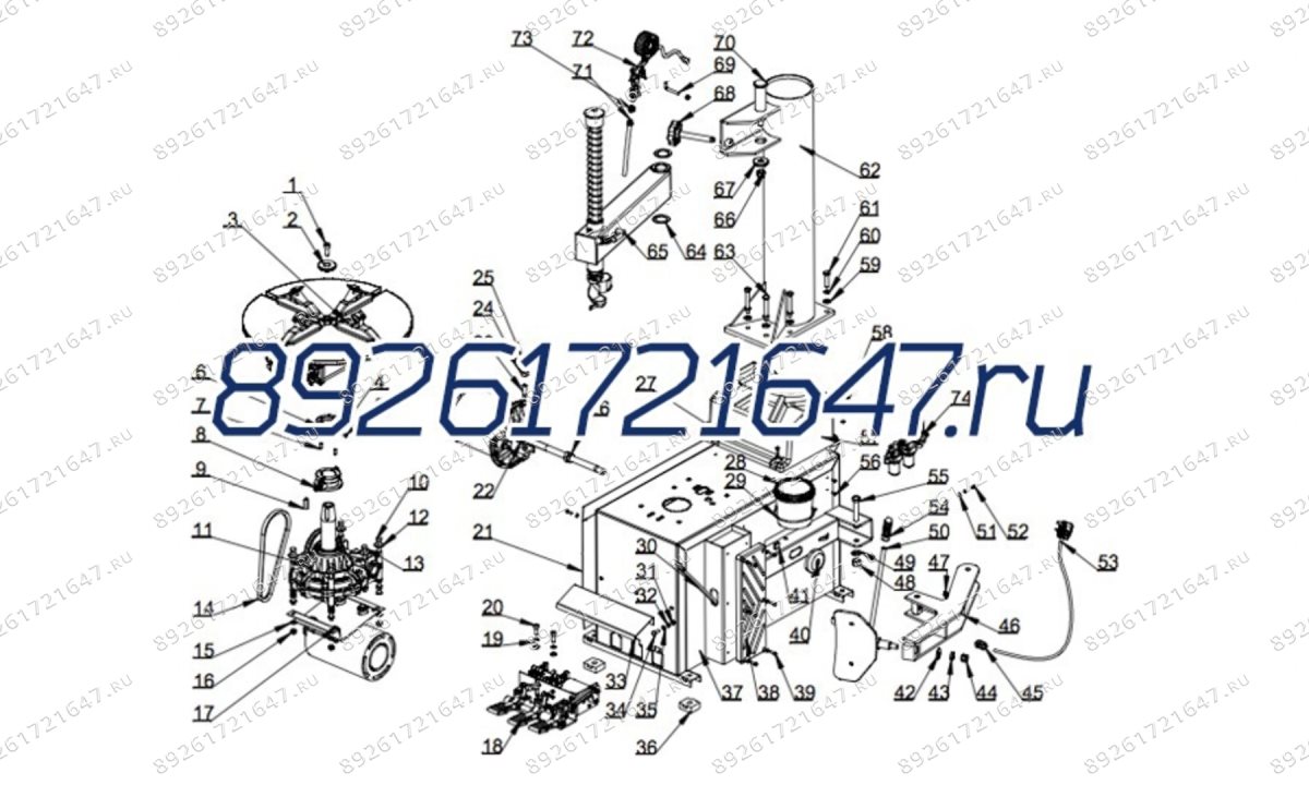  Педаль управления в сборе на шиномонтажный станок trommelberg (0)