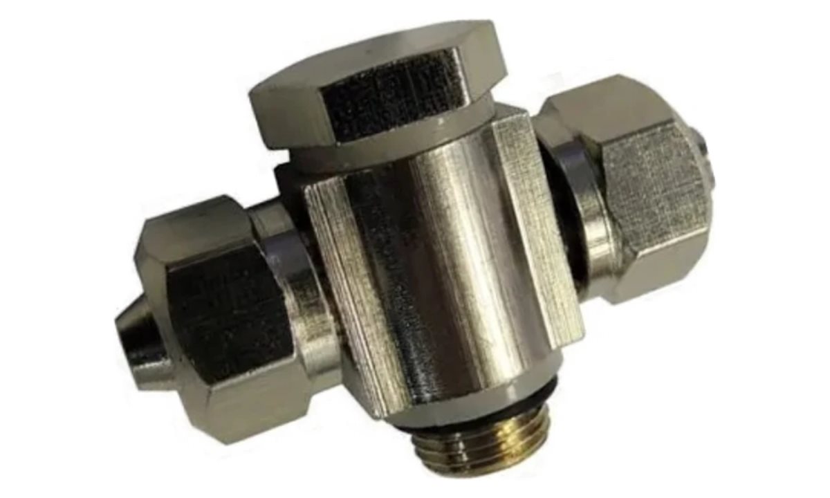  Фитинг двойной (на цилиндр зажима 526U) 6000010 HINGE  TEE Ф6 R1/8 (0)