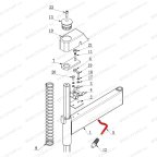  Рычаг стопора шестигранного штока монтажной колонны V521, V524 мни (3)