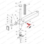  Рычаг стопора шестигранного штока монтажной колонны V526, V526U мни (4)
