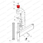  Крышка шестигранного штока монтажной колонны V521, V524 мни (0)