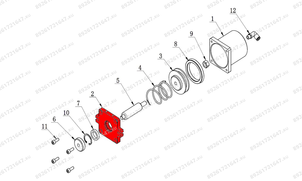  Крышка блокирующего цилиндра V730 (0)