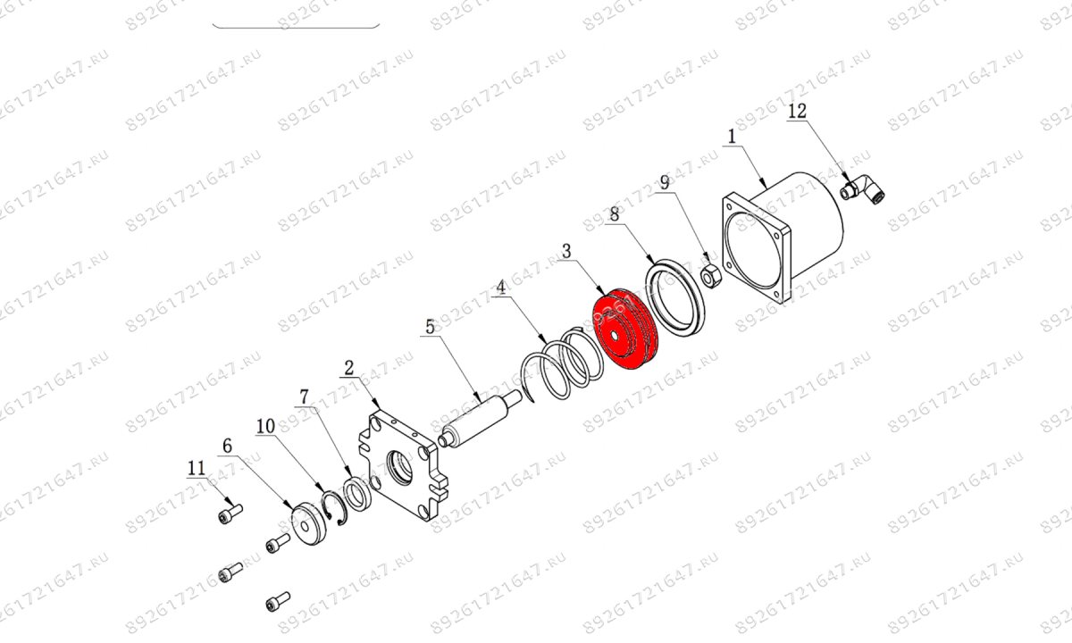  Поршень блокирующего цилиндра V730 (0)