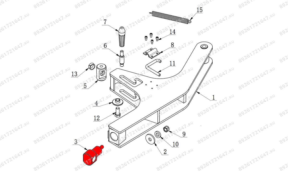  Поворотный стержень отжимной лопаты V730 (0)