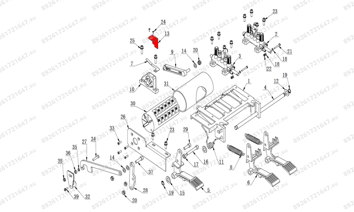  Пластина крепления копира V521, V524, V526, V526U, V624, V626, V626IT, V730 (0)