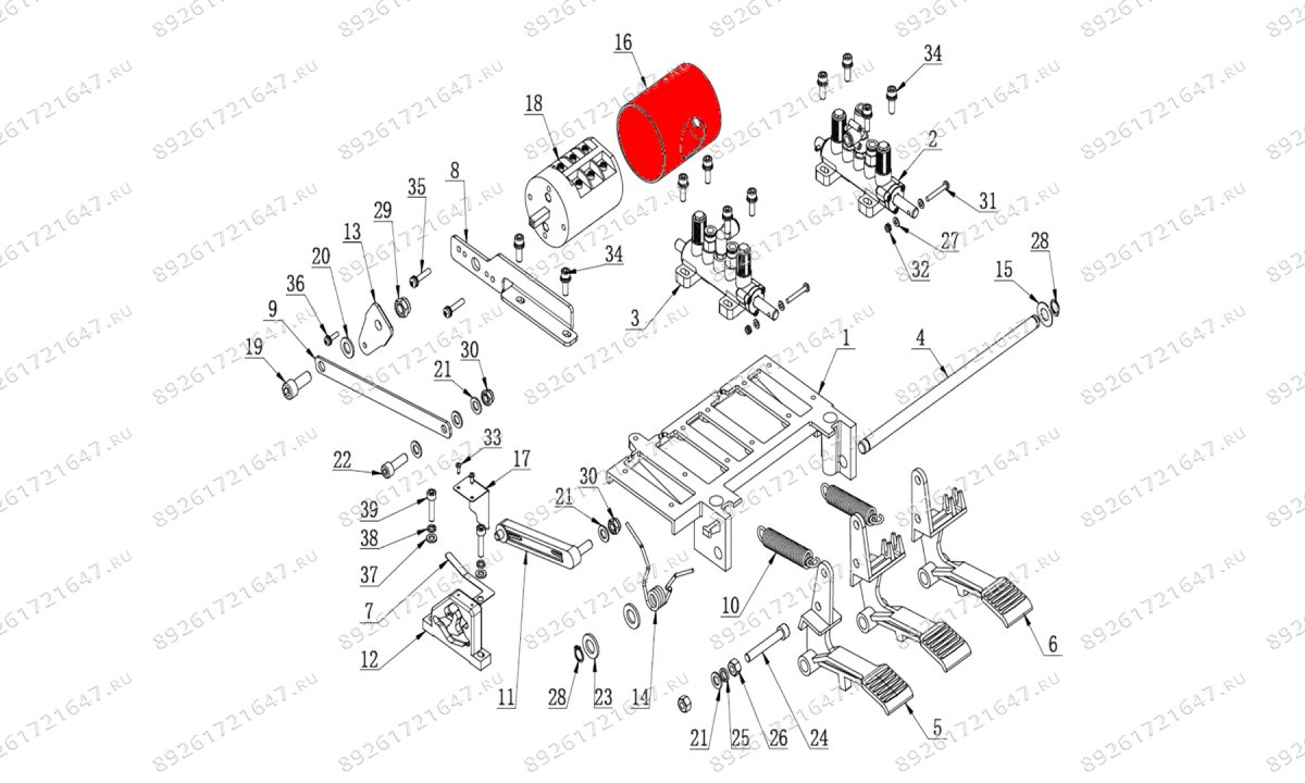  Корпус переключателя реверсивного односкоростного V521, V524, V526, V526U, V624.220, V626.220 (0)